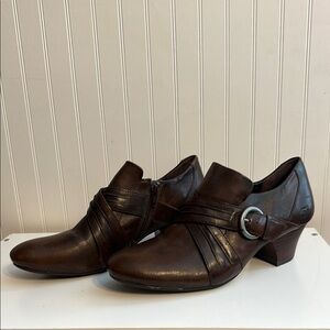 Brown Leather Ankle Booties